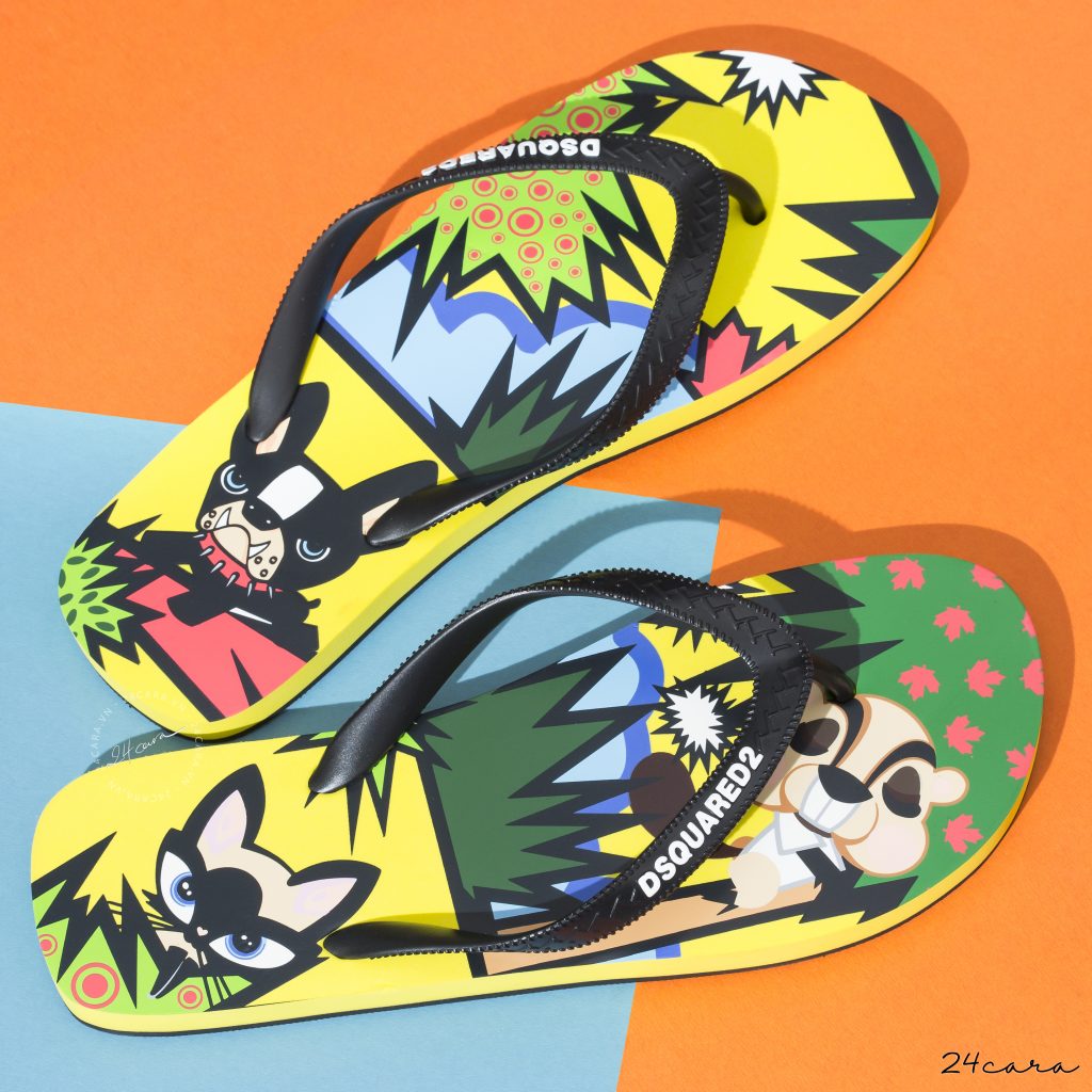 DSQUARED2 ANIMALS PRINT FLIP FLOP 2018