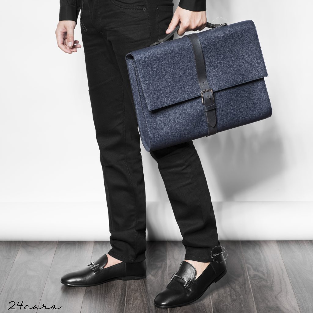 HERMES ETRIVIERE II MEETING 38 BLEU INDIGO