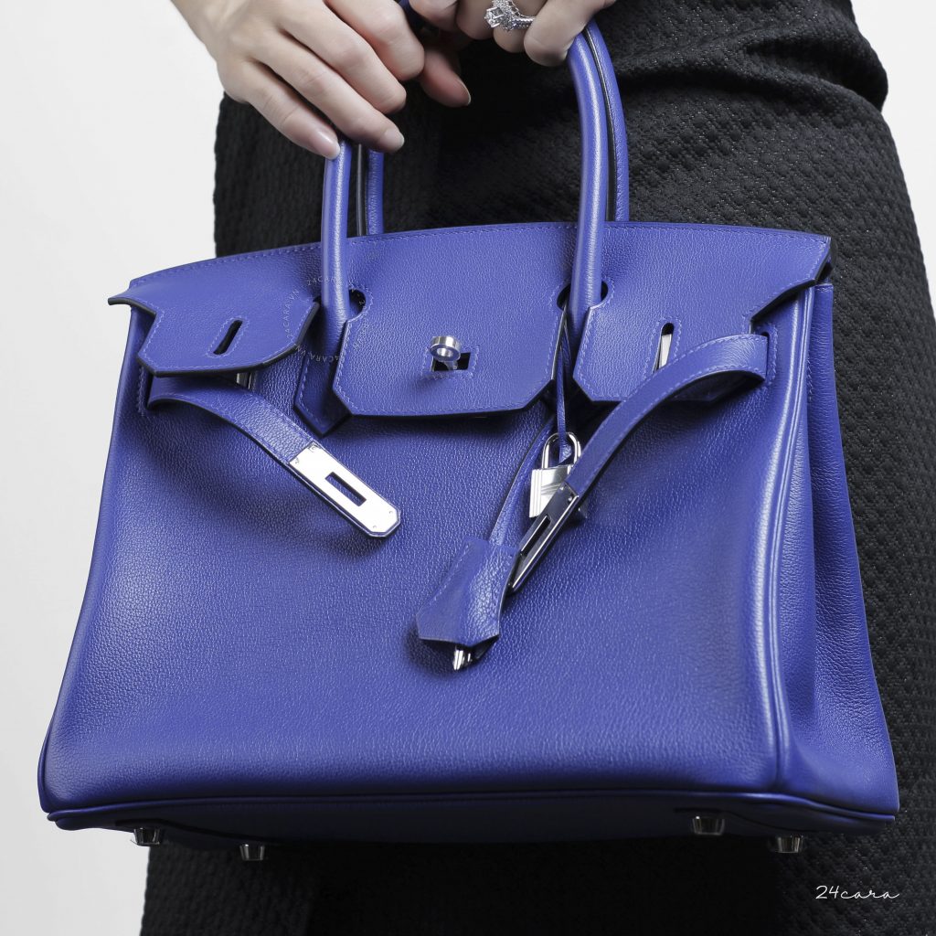 HERMES BIRKIN 30 TAURILLON NOVILLO LEATHER ELECTRIC BLUE IN PALLADIUM HARDWARE