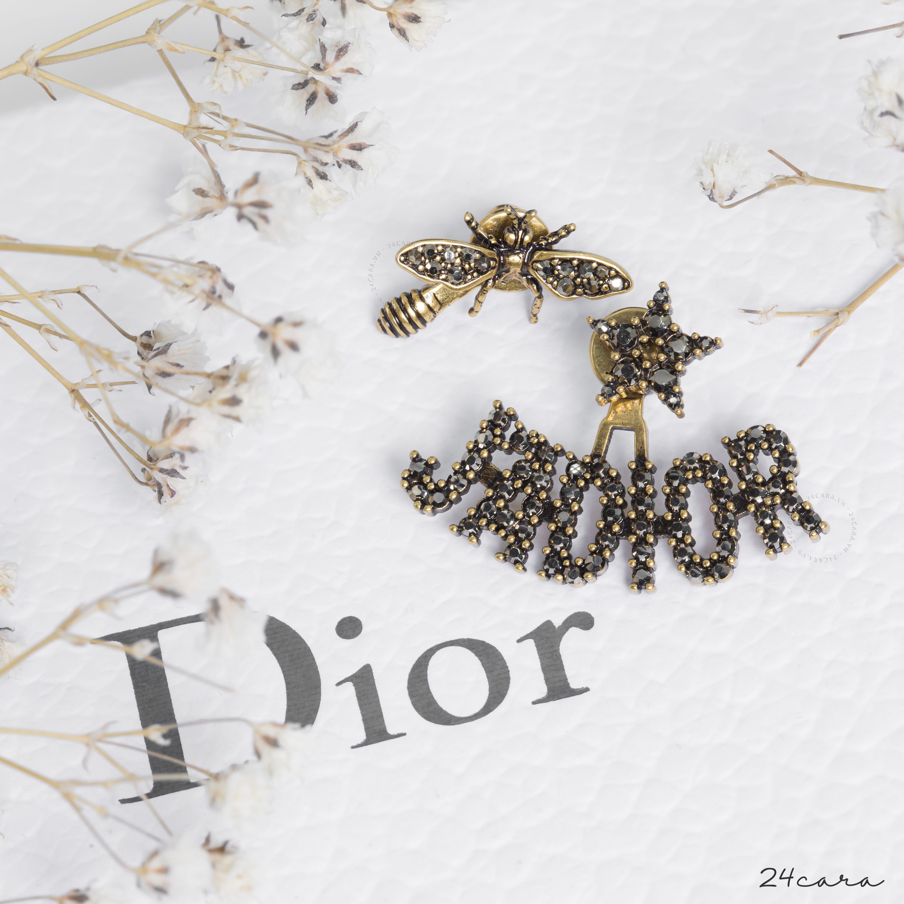 Bông tai hoa tai Dior siêu cấp like auth 11