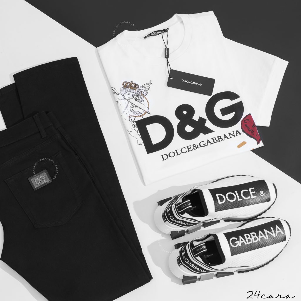 DOLCE&GABBANA PRINTED COTTON T-SHIRT