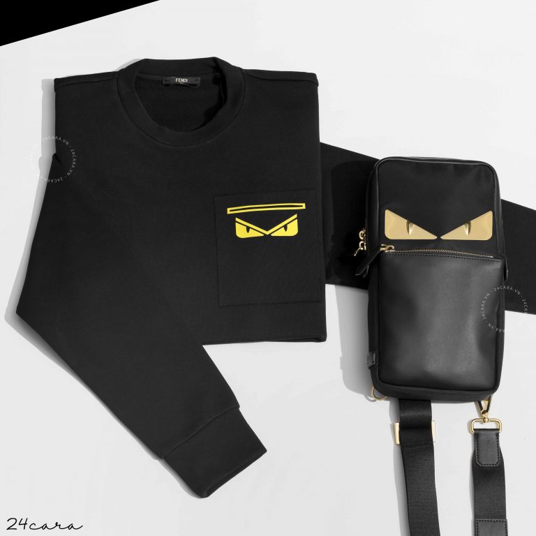 FENDI FELPA GIROCOLL EYES BUGS SWEATSHIRT - NEW SEASON