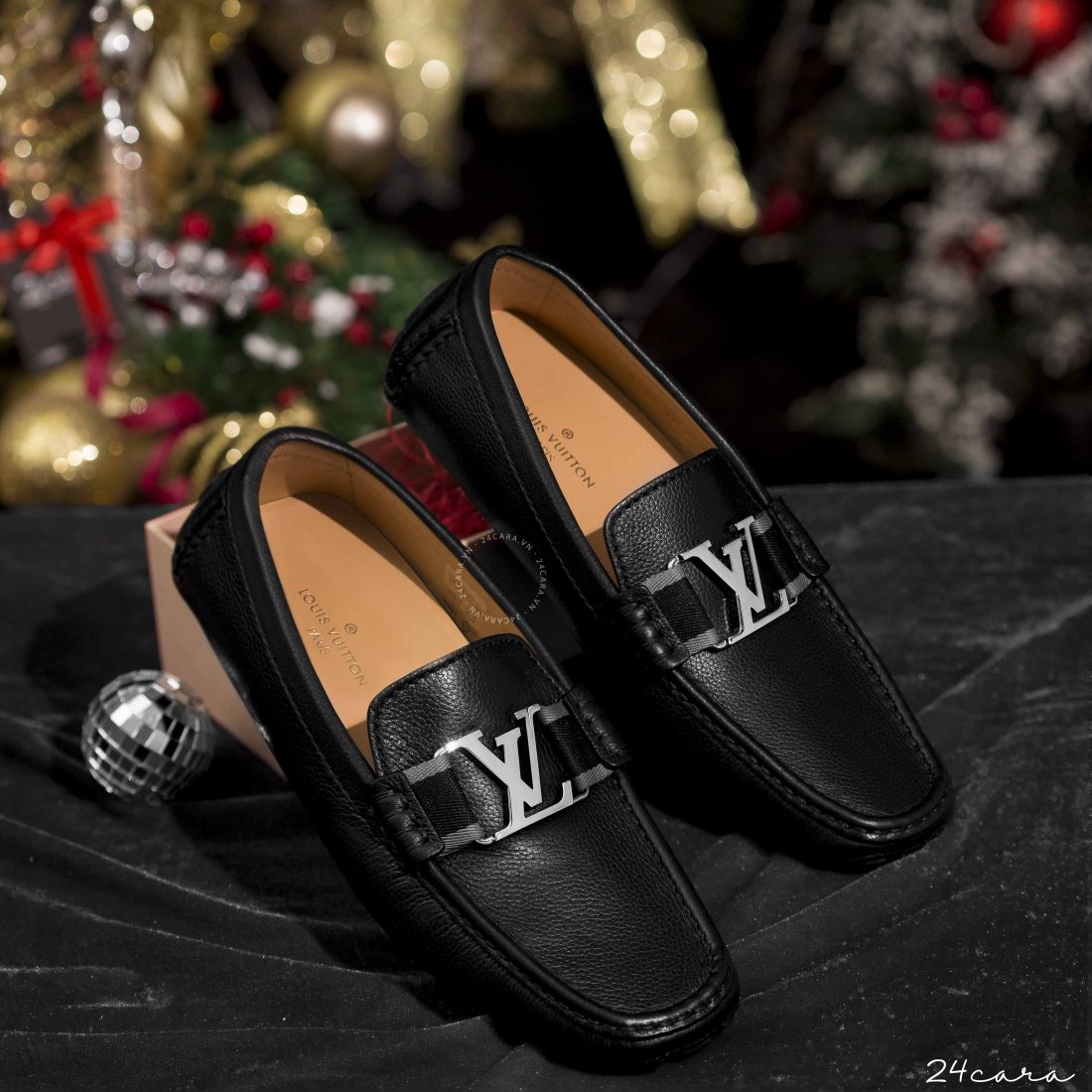 LOUIS VUITTON MOCCASIN MONTE CARLO BLACK CALFSKIN LEATHER - NEW SEASON 2018