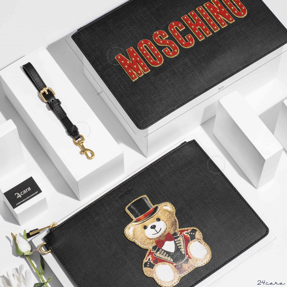 MOSCHINO WITH TEDDY CIRCUS CLUTCH