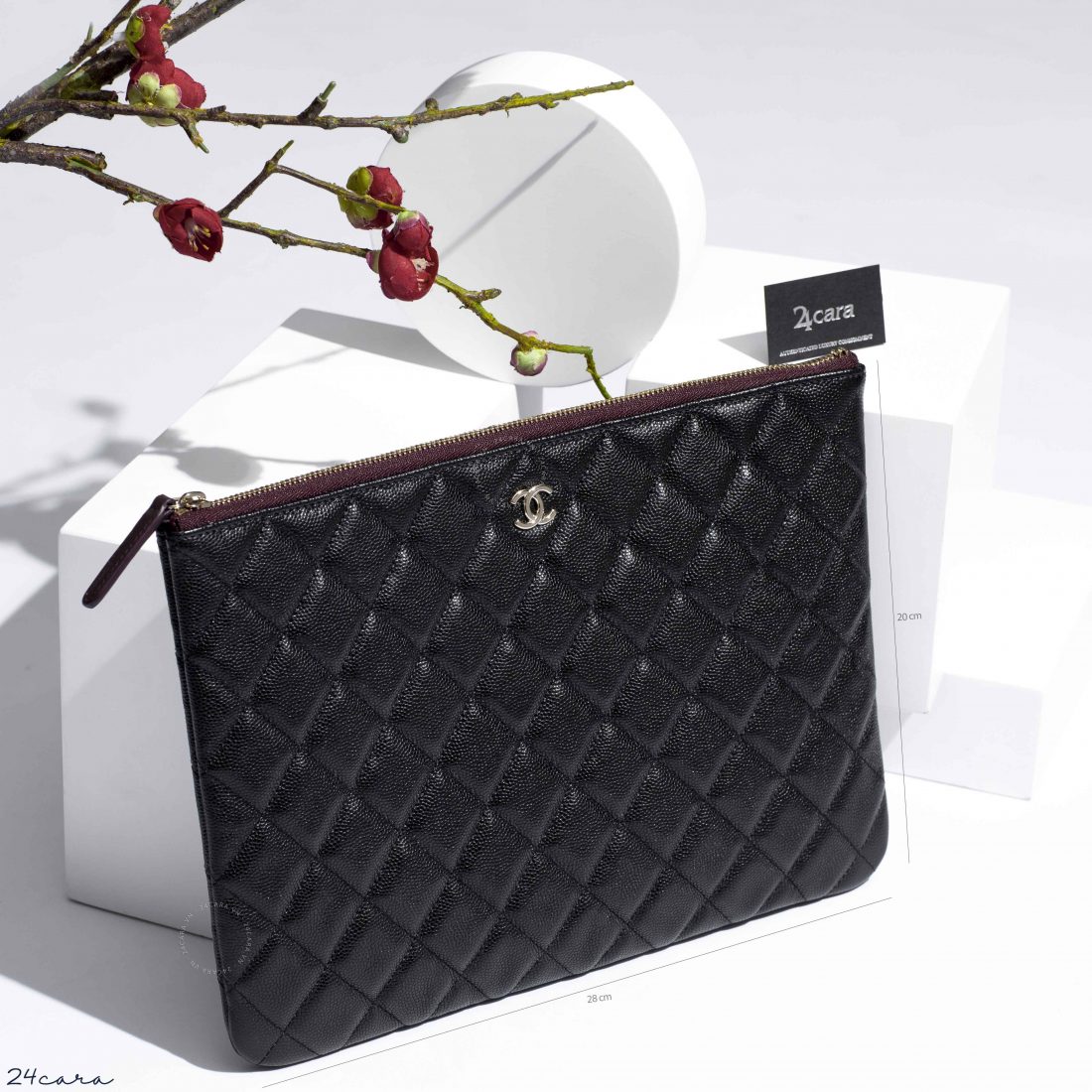 CHANEL CLASSIC BLACK CLUTCH CARVIAR