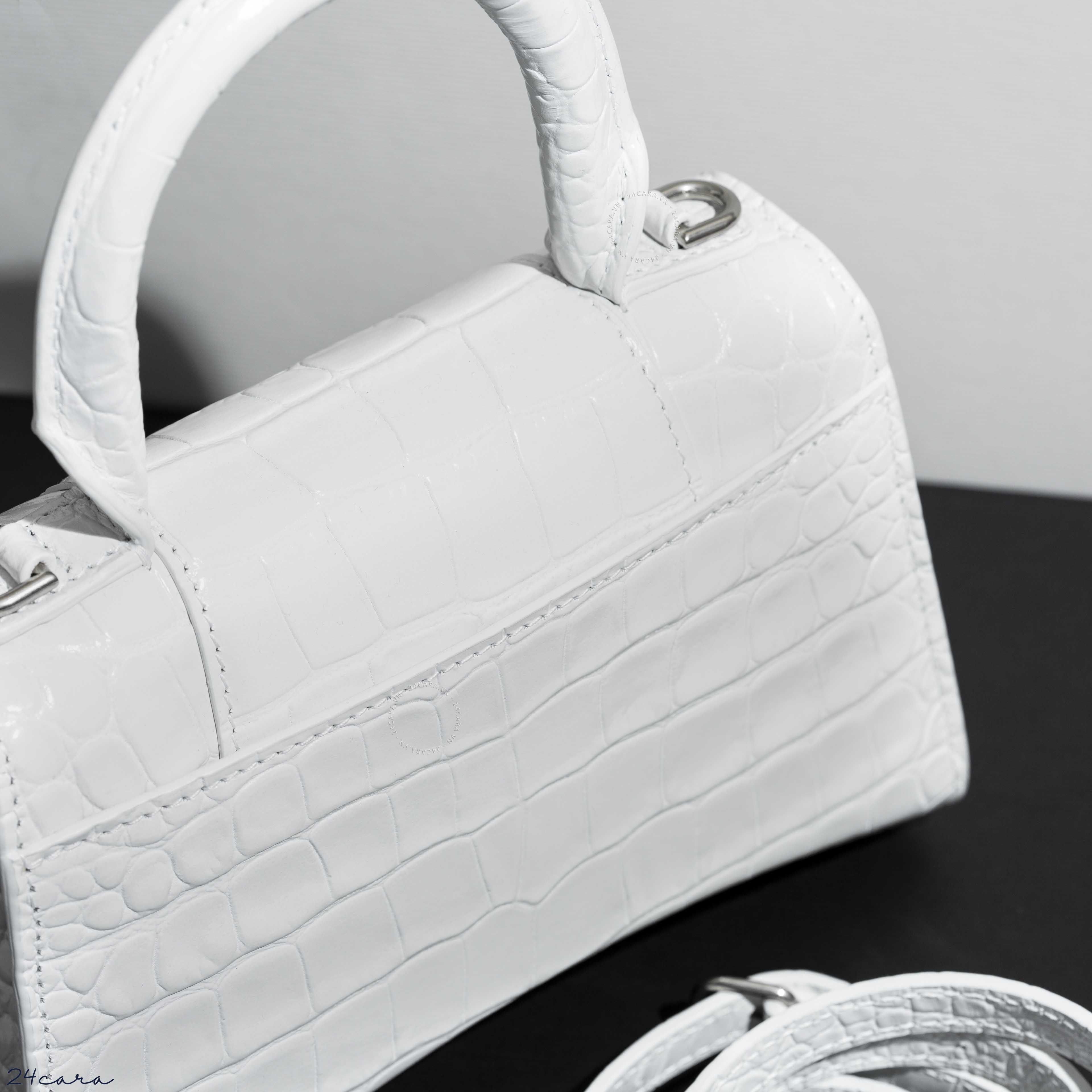 Womens Hourglass Xs Handbag With Rhinestones in Grey  Balenciaga NL