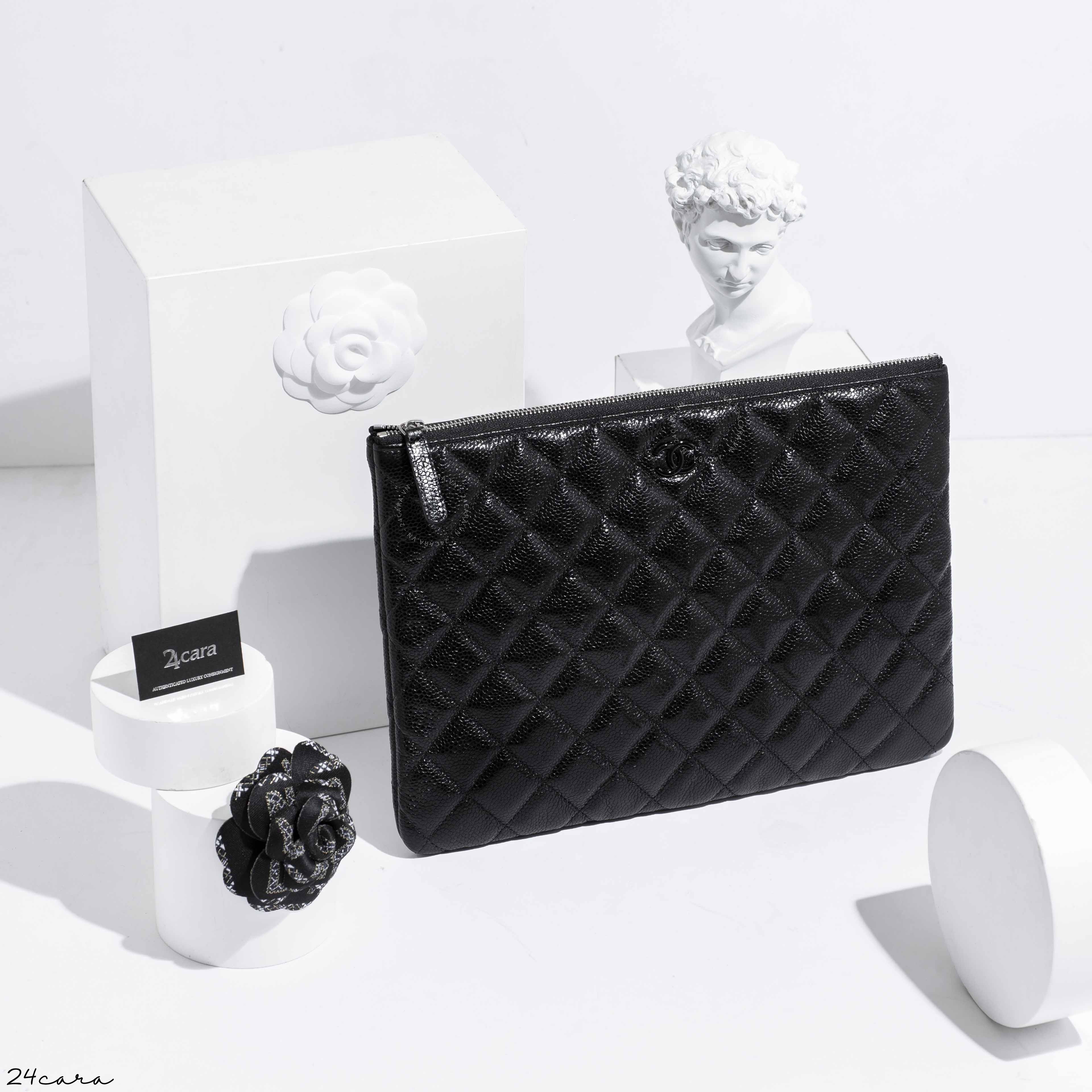 CHANEL CLASSIC POUCH CAVIAR LEATHER