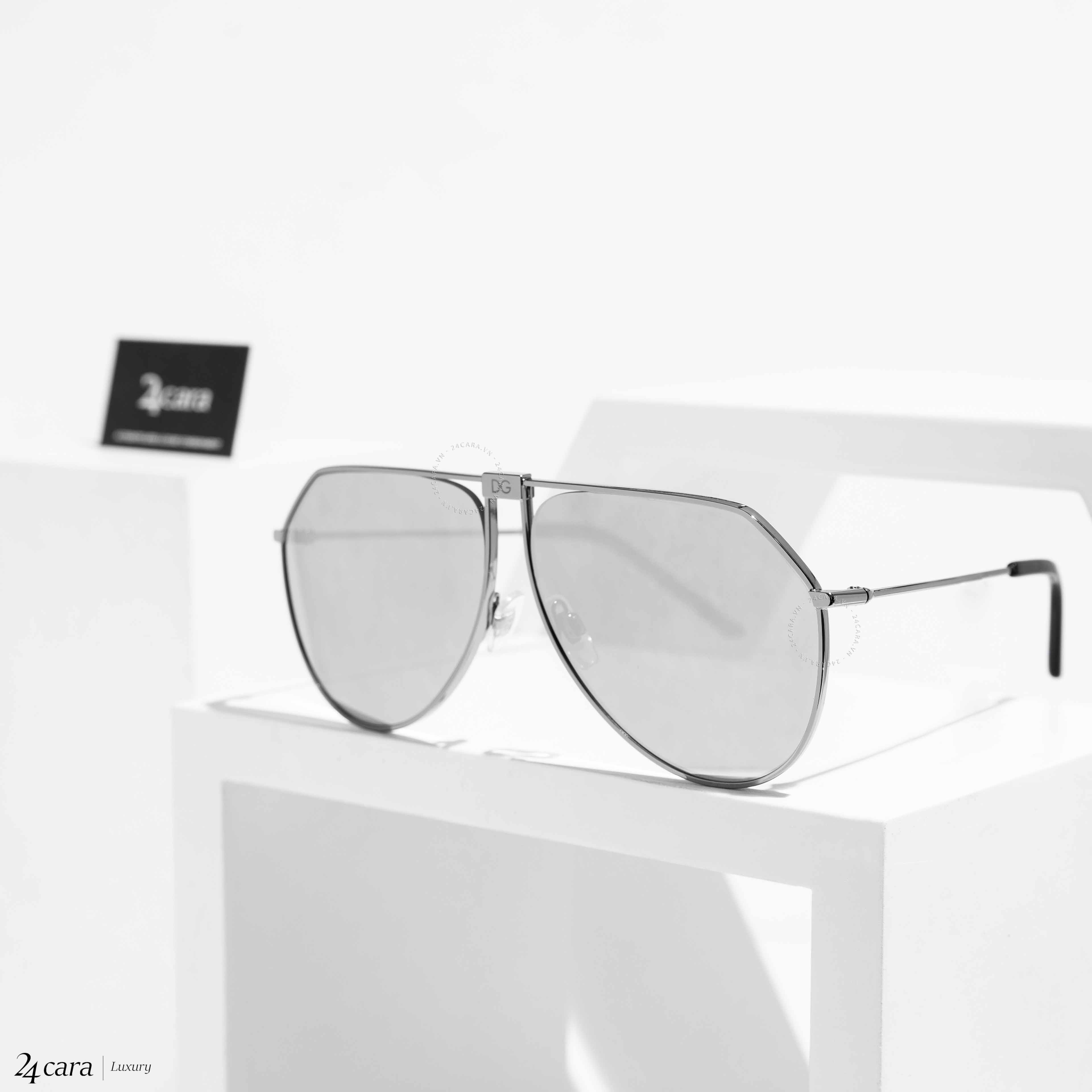 DOLCE & GABBANA SLIM GUN METAL SUNGLASSES