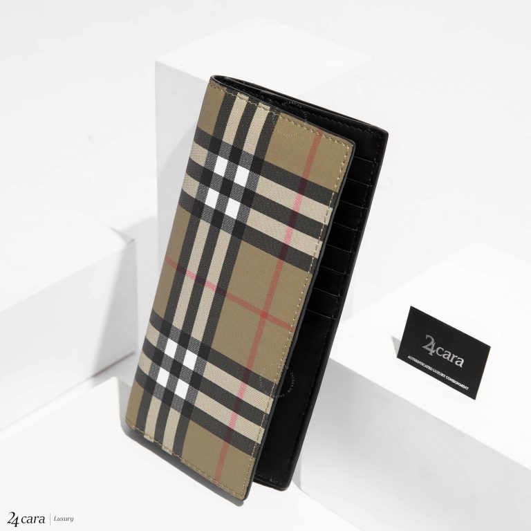 BURBERRY VINTAGE CHECK E-CANVAS CONTINENTAL WALLET