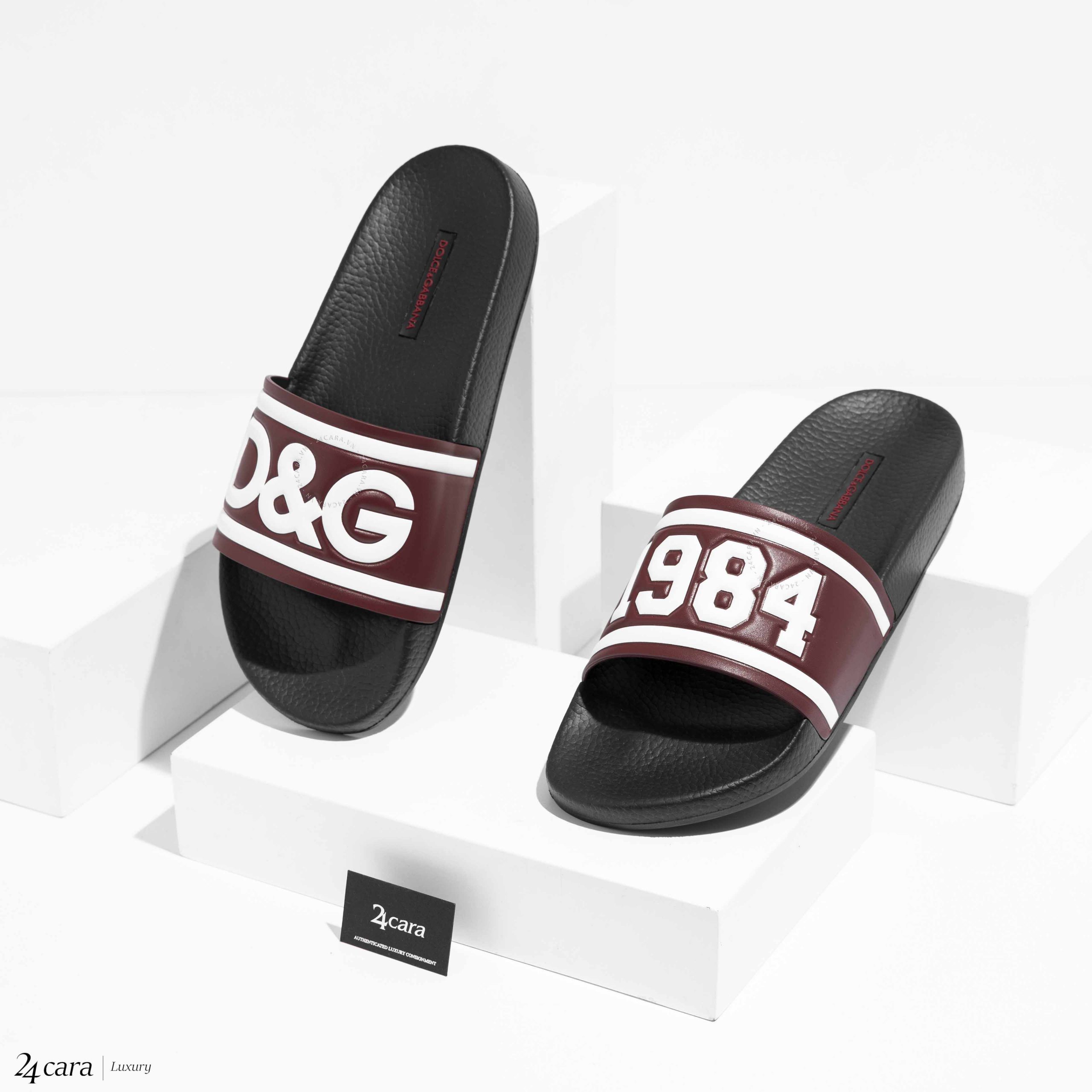 DOLCE & GABBANA WITH D&G LOGO RUBBER SLIDE