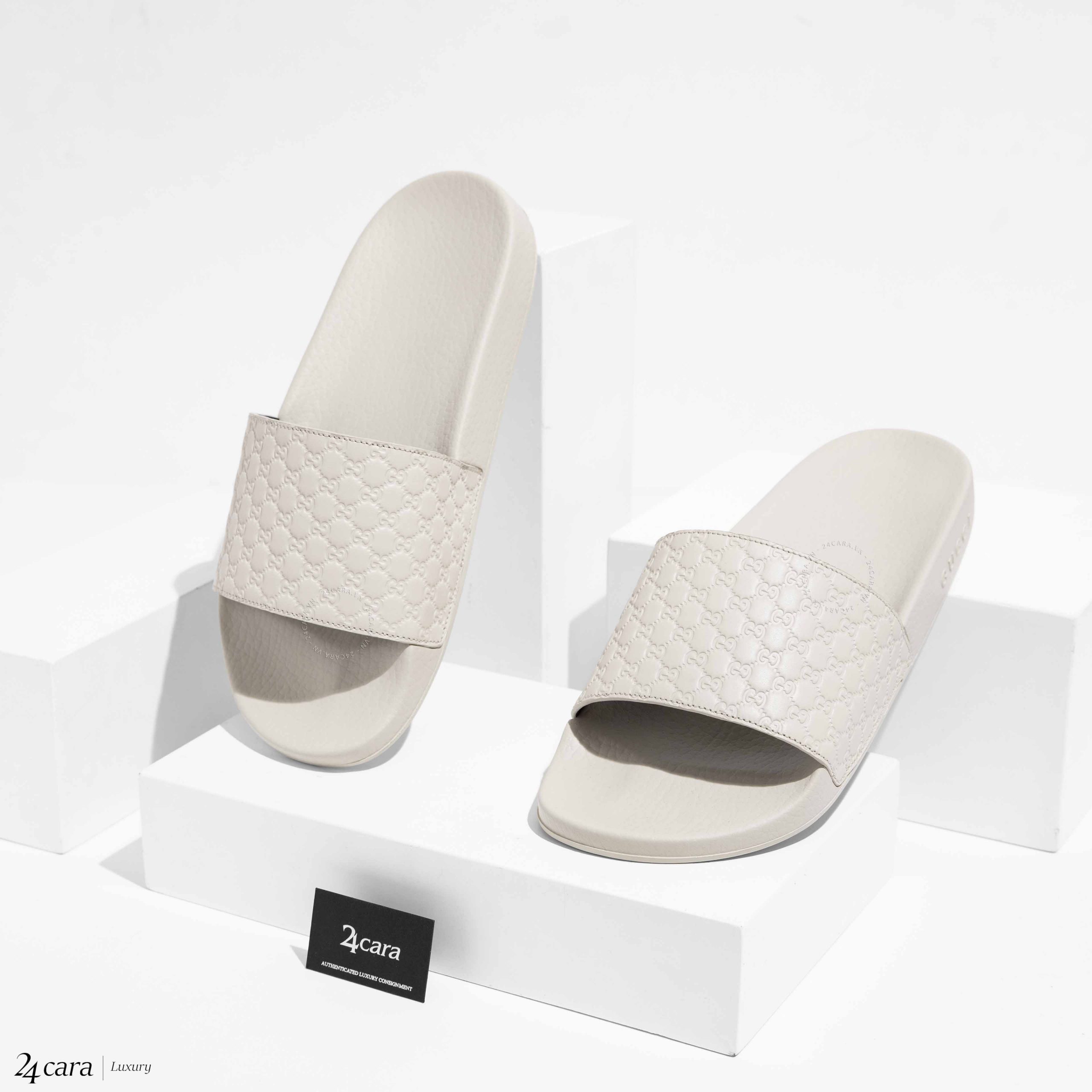 gucci gg guccissima leather slides