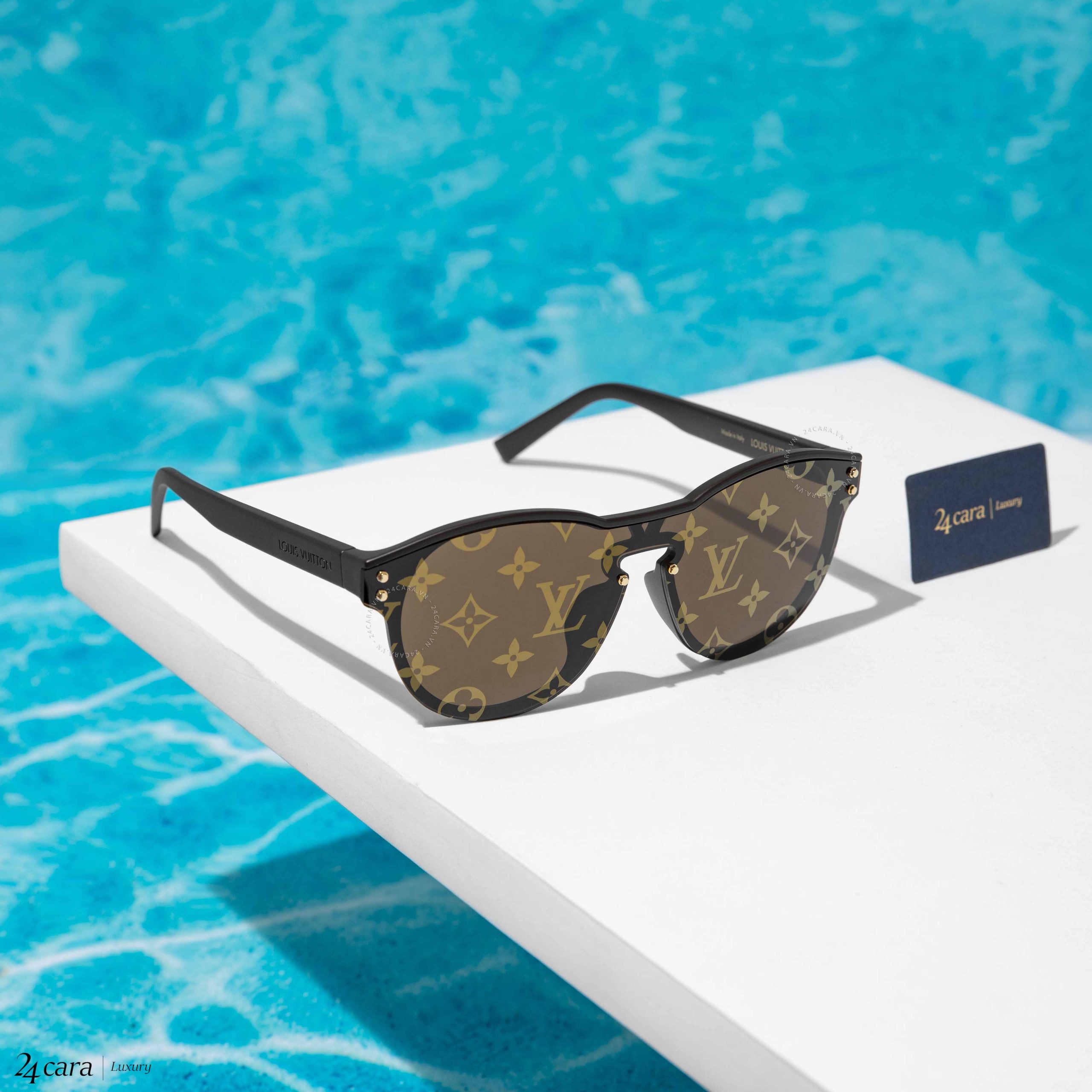 Louis Vuitton Men LV Waimea Sunglasses Black Monogram Logo Z1082E Shades  Glasses  eBay