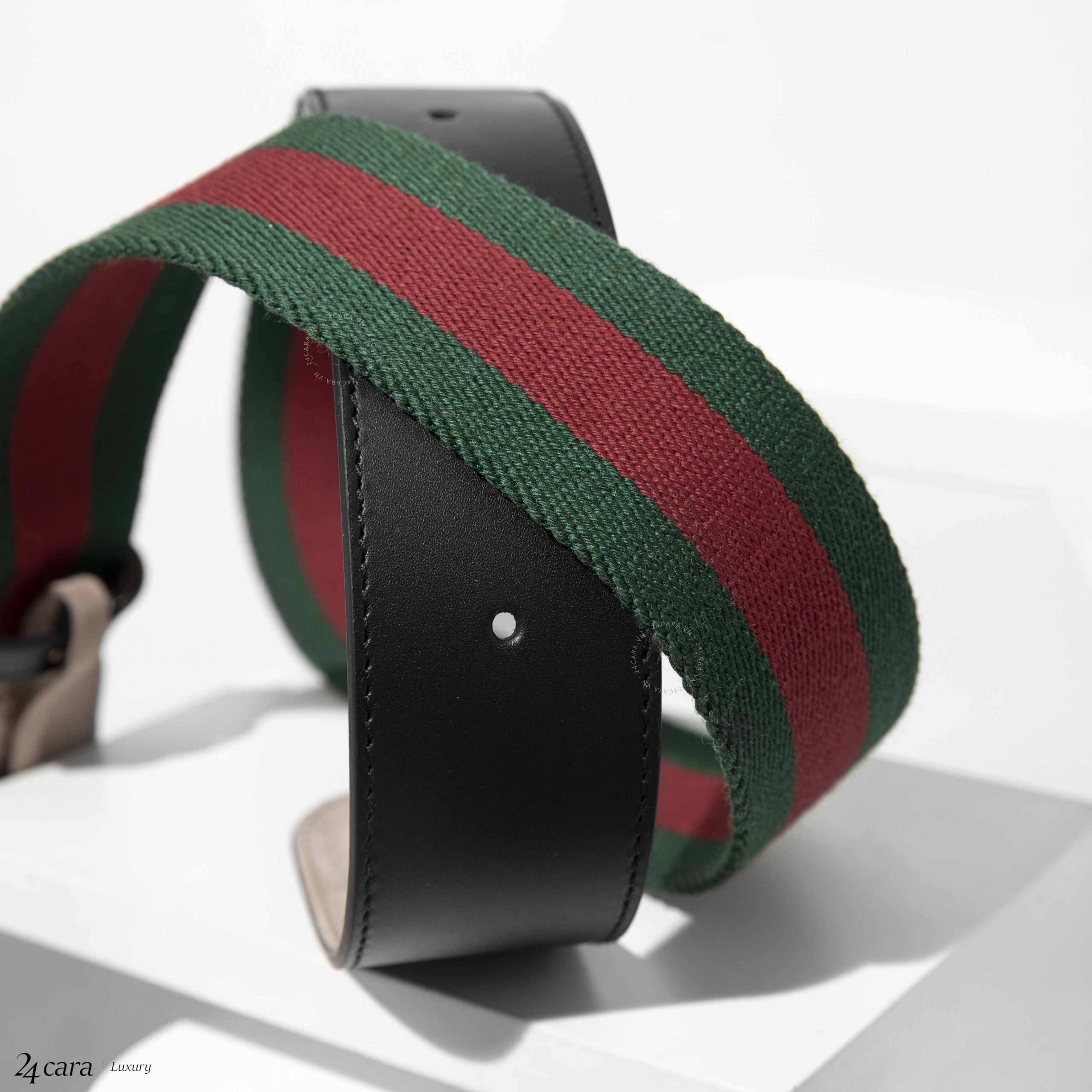 GUCCI WEB BELT WITH G BUCKLE 40MM