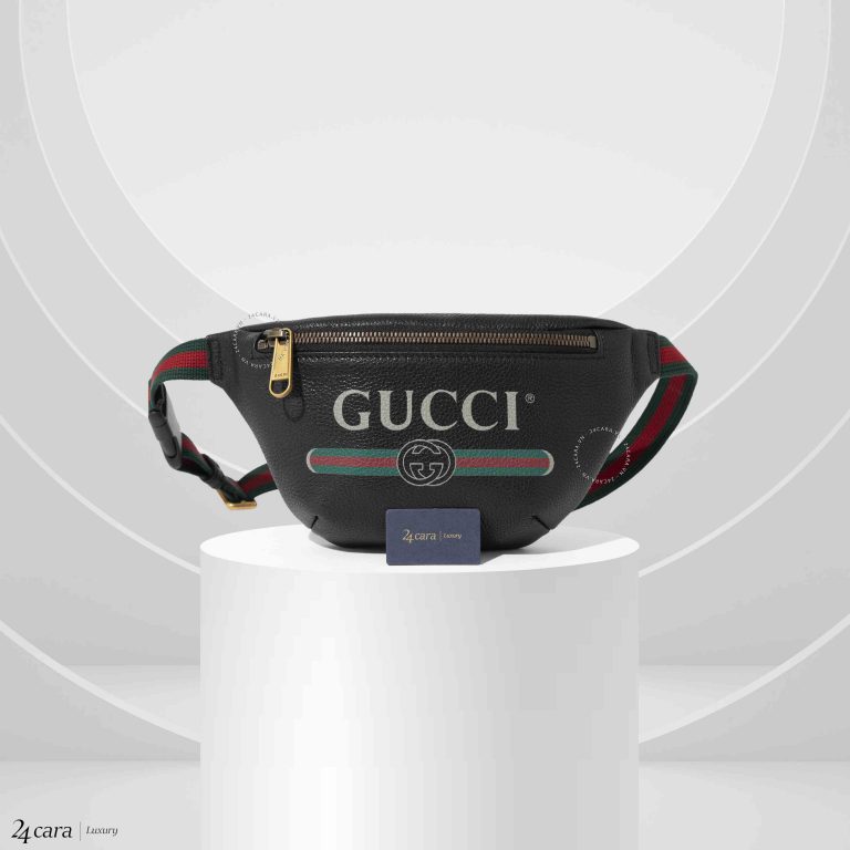 Gucci Print Leather Belt Bag 