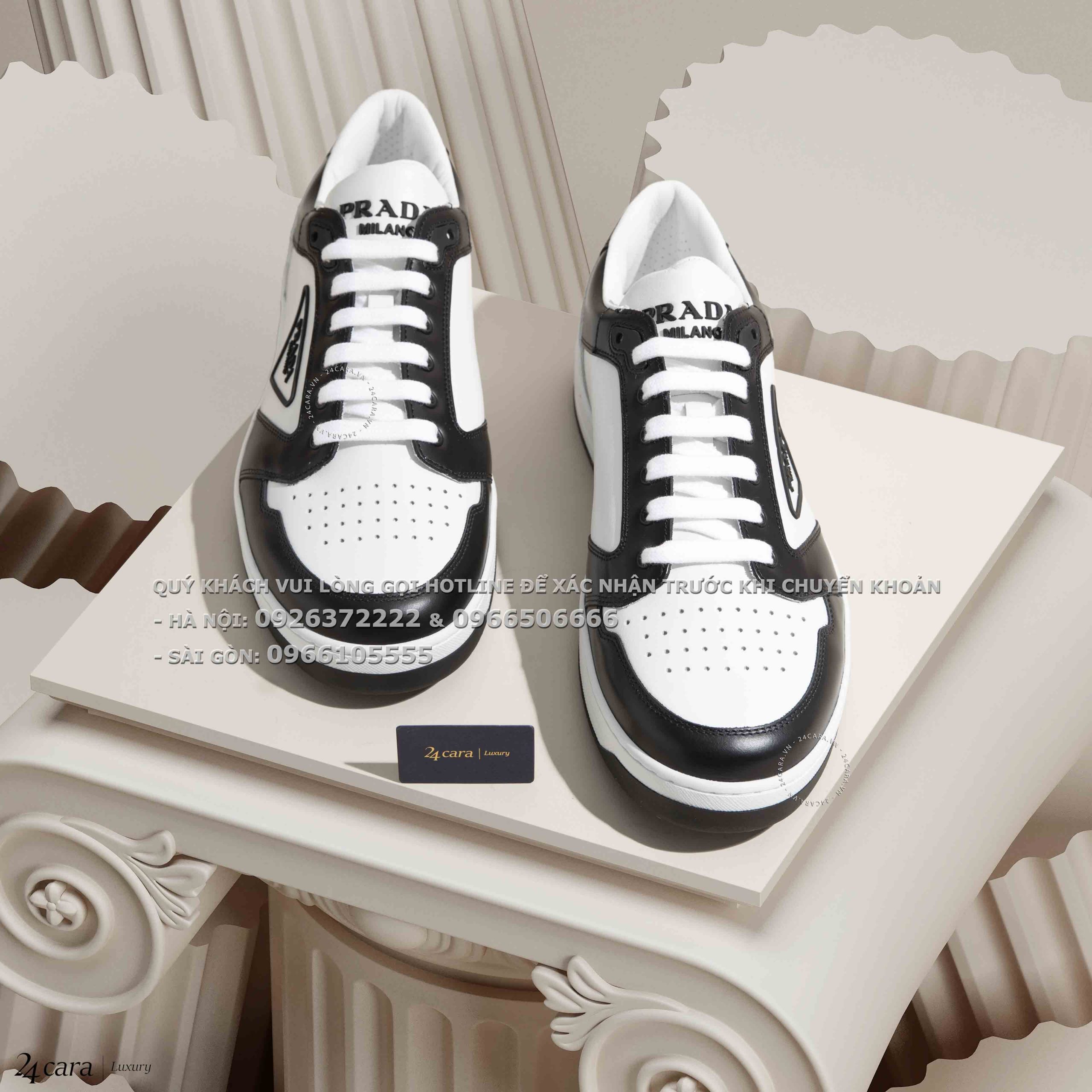 PRADA DISTRICT LEATHER SNEAKERS