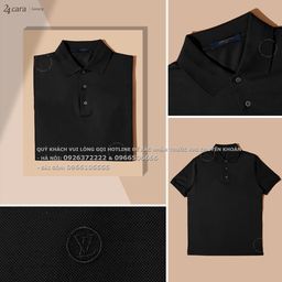 Polo shirt Louis Vuitton Navy size L International in Cotton  23108986